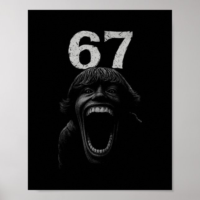 Póster Halloween 67 Scp Horror Face Scary Costume Shirt H (Frente)