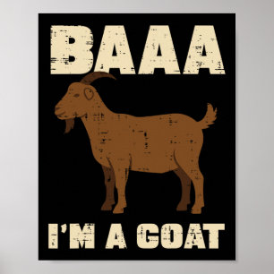 Póster Halloween A Im Goat Funny Animal Costuve Hombres M