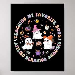 Póster Halloween Aba Bcba Rbt Behavist Analista Ghost Neu