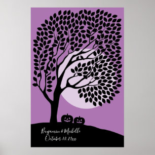 Póster Halloween - Alternativa de libro de invitados con 