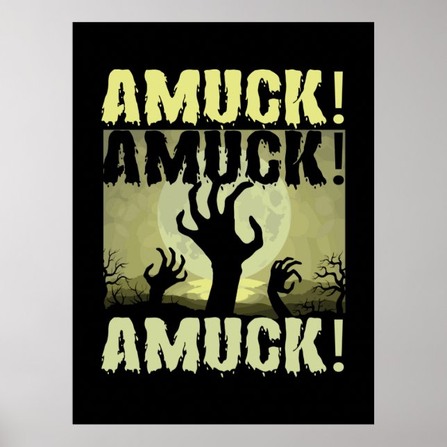 Póster Halloween Amuck Amuck Halloween Cumpleaños (Frente)