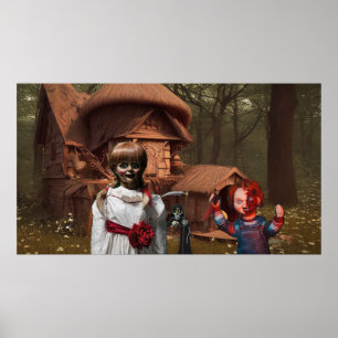 Póster Halloween atemorizante.