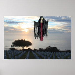 Póster Halloween atemorizante.