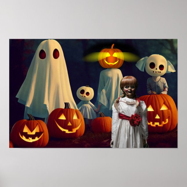 Póster Halloween aterrador. (Frente)