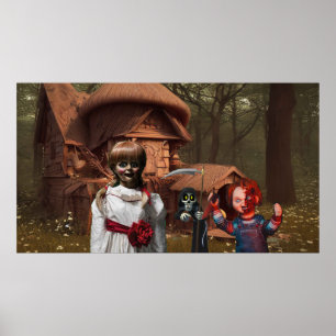 Póster Halloween aterrador.