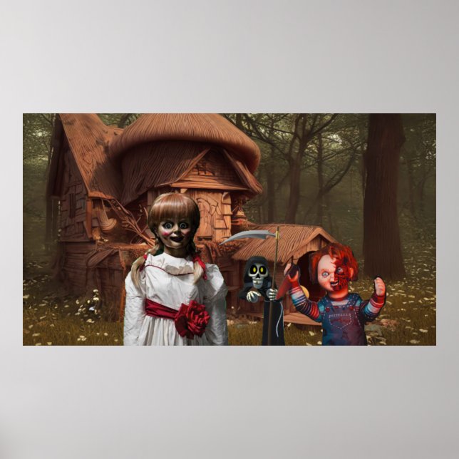 Póster Halloween aterrador. (Frente)