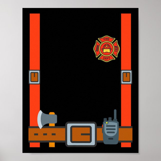 Póster Halloween - Atmósfera divertida para bomberos (Frente)