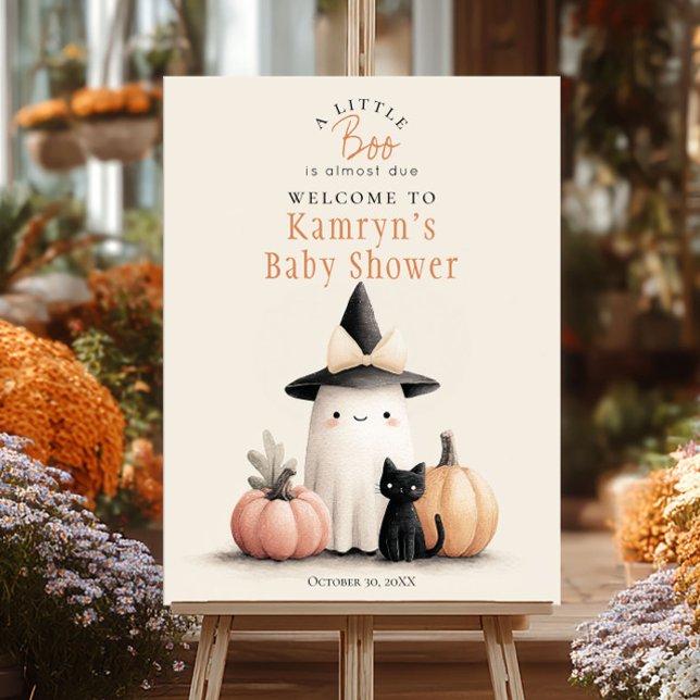 Póster Halloween Baby Shower A Little Boo Es Bienvenida (Subido por el creador)
