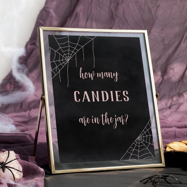 Póster Halloween Baby Shower Candy Guessing Game Rótulo (Subido por el creador)