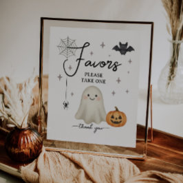 Póster Halloween Baby Shower favorece al Rótulo