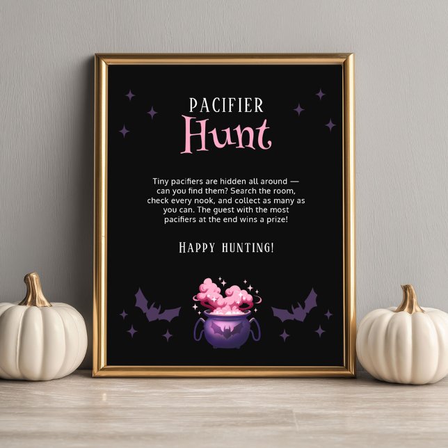 Póster Halloween Baby Shower Pacifier Hunt Game (Subido por el creador)
