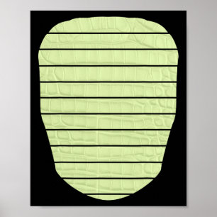 Póster Halloween Belly de los lagartos de los cocodrilos 