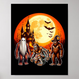 Póster Halloween Bigfots Horror Boo Fantasma Mummy Lo
