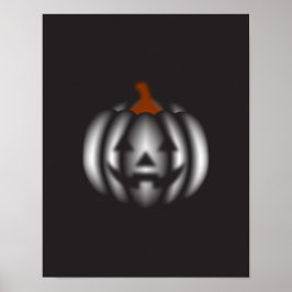 Póster Halloween black pumpkin 