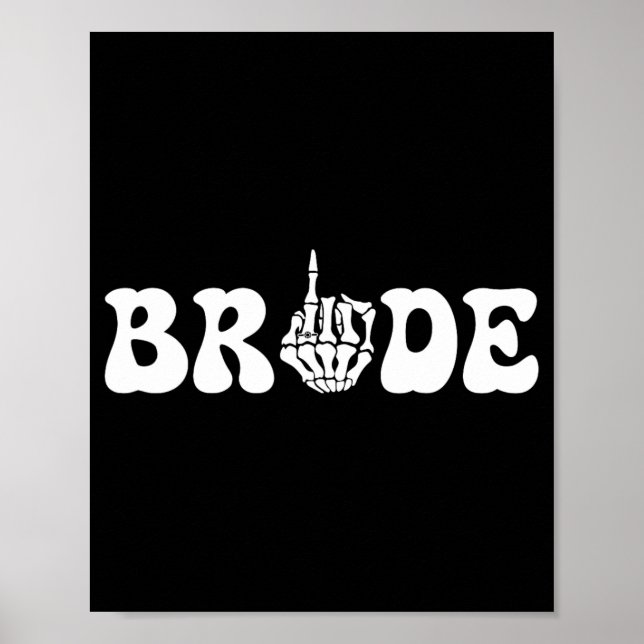 Póster Halloween Boda Bride Groom Skeleton Couple Matc (Frente)
