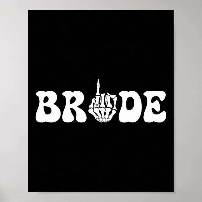 Póster Halloween Boda Bride Groom Skeleton Couple Matc (Frente)