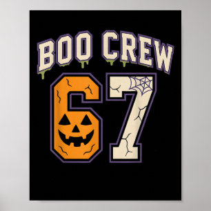 Póster Halloween Boo Crew Sports Jersey Brainrot Meme