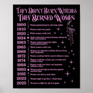 Póster Halloween Bruja No quemaron brujas que quemaron