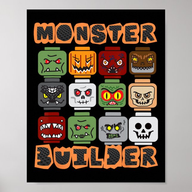 Póster Halloween Building Licks Monster Builder Brick He (Frente)