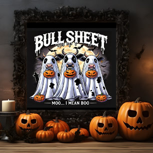 Póster Halloween Bull Sheet moo / Bulls Funny