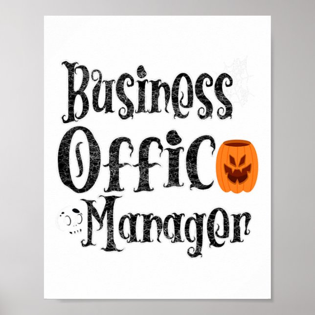 Póster Halloween Business Office Manager Funny Front Pump (Frente)