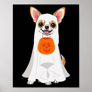 Póster Halloween Cae Perro de la Caída de la Calabaza Fan