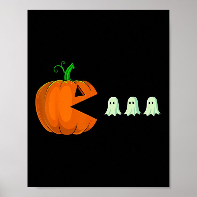 Póster Halloween Calabaza Diversión Fun Fantasma Niños Ni (Frente)