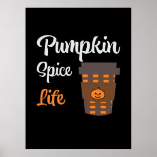 Póster Halloween Calabaza Spice Life Cumpleaños