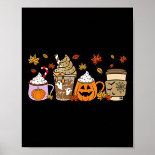 Póster Halloween Coffee Calabaza Latte Spice Costume Homb