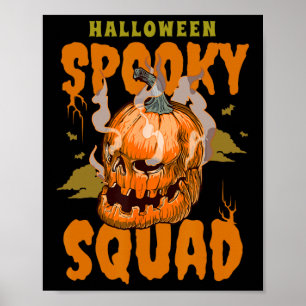 Póster Halloween con calavera de calabaza Halloween Spook