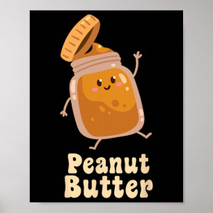 Póster Halloween Con Mantequilla De Maní Y Pareja De Jell