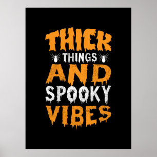 Póster Halloween Cosas Gruesas Y Espectaculares Vibes Cum