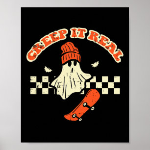 Póster Halloween Creep It Real Ghost Skater Costumen B