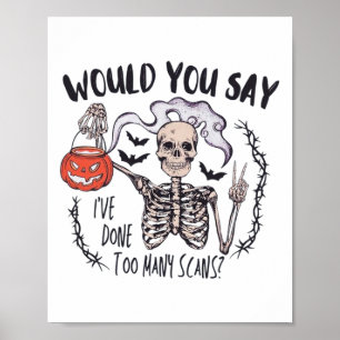 Póster Halloween Ct Tech Escanea A Tecnólogo De Ct