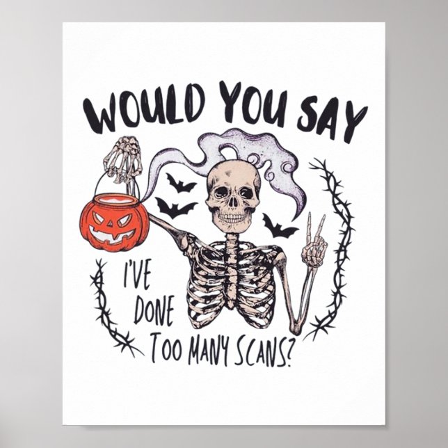 Póster Halloween Ct Tech Escanea A Tecnólogo De Ct (Frente)