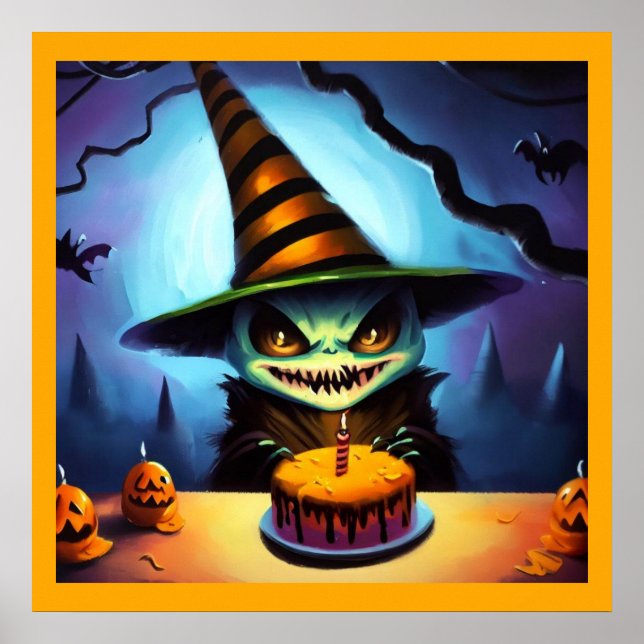 Póster Halloween - Cumpleaños 1 (Frente)