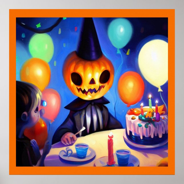 Póster Halloween - Cumpleaños 2 (Frente)