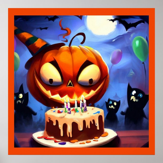 Póster Halloween - Cumpleaños 3 (Frente)