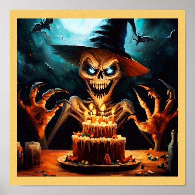 Póster Halloween - Cumpleaños 6 (Frente)