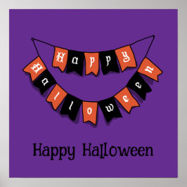 Póster Halloween Cute Funny Whimsical Garland