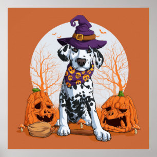 Póster Halloween Dalmatian
