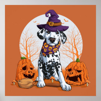 Póster Halloween Dalmatian
