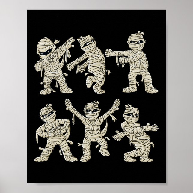 Póster Halloween Dancing Mummy Dance Challenge Niños Chic (Frente)