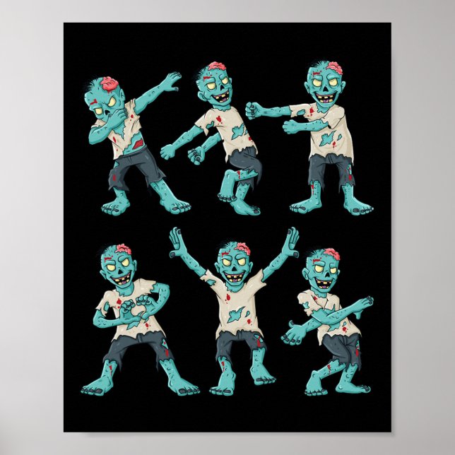 Póster Halloween Dancing Zombies Dance Challenge Boys Gir (Frente)