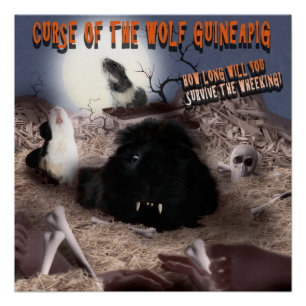 Póster Halloween de Cerdo de Guinea