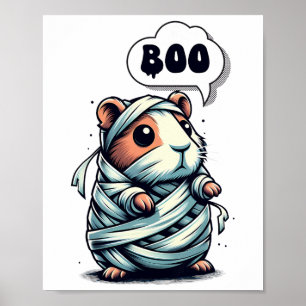Póster Halloween De Cerdos De Guinea Cuidados Y Tonto
