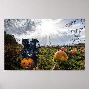 Póster Halloween de fantasía.