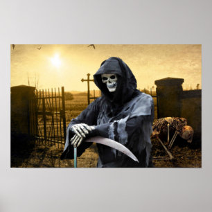 Póster Halloween de fantasía.