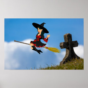 Póster Halloween de fantasía.