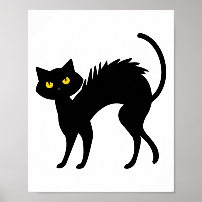 Póster Halloween de gato negro - gatos negros (Frente)